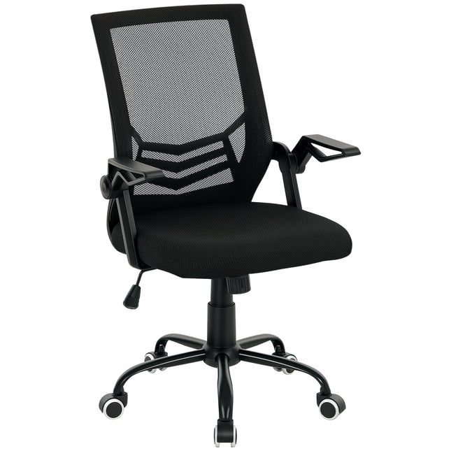 Mesh Office Chair, Computer Desk Chair with Flip-up Armrests Lumbar Back Support