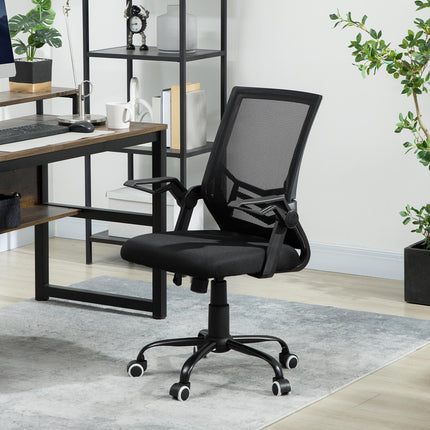 Mesh Office Chair, Computer Desk Chair with Flip-up Armrests Lumbar Back Support