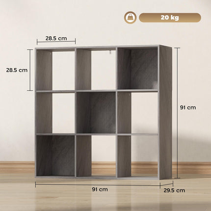 Nine-Cube Storage Shelf - Marble Grey