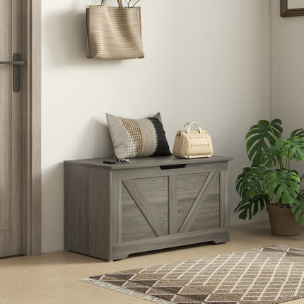 100L Home Storage Box, with Safety Hinges - Charcoal Grey
