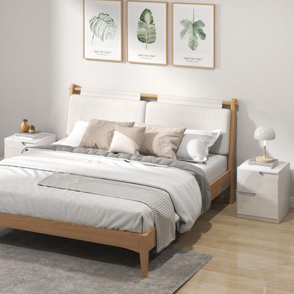 High Gloss Bedside Table Set of 2 - White