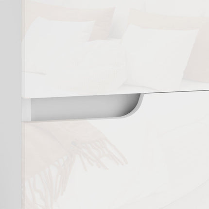 High Gloss Bedside Table Set of 2 - White