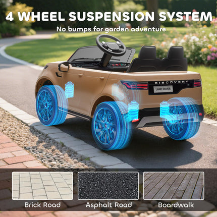 Land Rover Discovery Licensed 12V Kids Electric Car with Remote, 4 Wheel Suspens