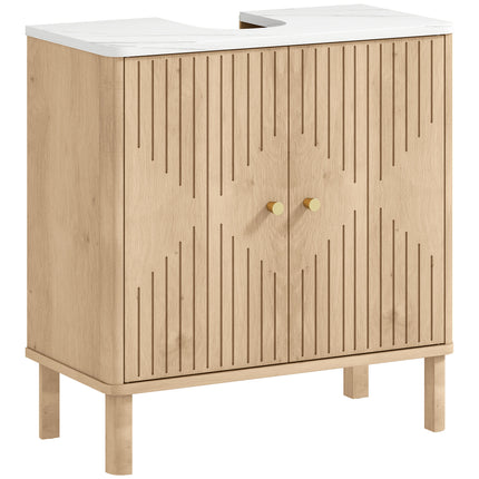 Under Sink Bathroom Cabinet for Basin without or with Pedestal - Oak