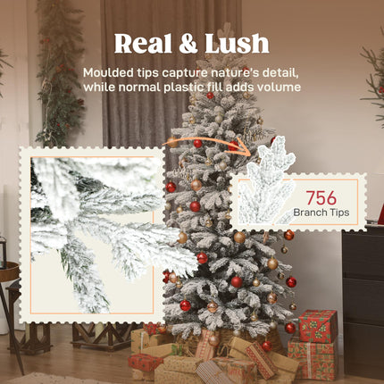 6ft Flocked Artificial Christmas Tree