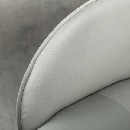 46-56 cm Velvet-feel Office Chair - Grey