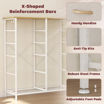 Chest of Ten Fabric Drawers - Beige