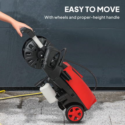 150-Bar Pressure Washer, with Accessories - Red/Black