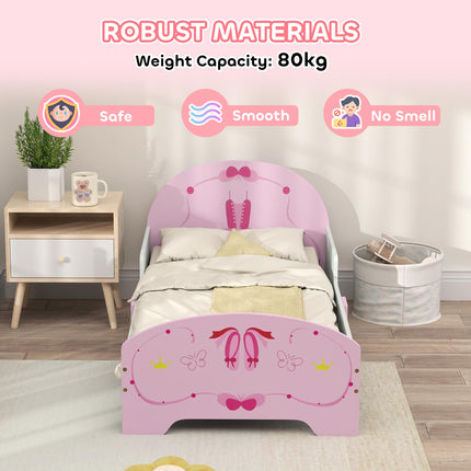 Kids Bed with Safety Rails, Kids Clothes Rail, Kids Full Length Mirror, 3 Piece