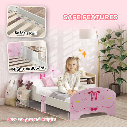 Kids Bed with Safety Rails, Kids Clothes Rail, Kids Full Length Mirror, 3 Piece