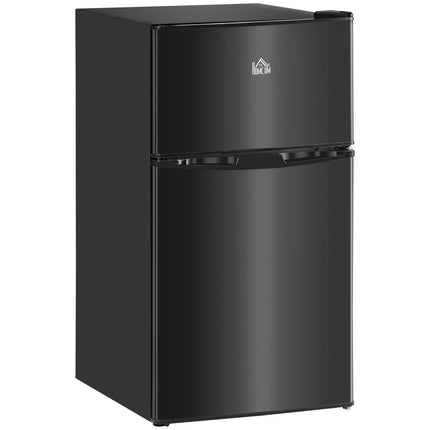 88L Under Counter Fridge Freezer, Small Refrigerator with 5-Setting, 3 Star Freezer Rating, Black