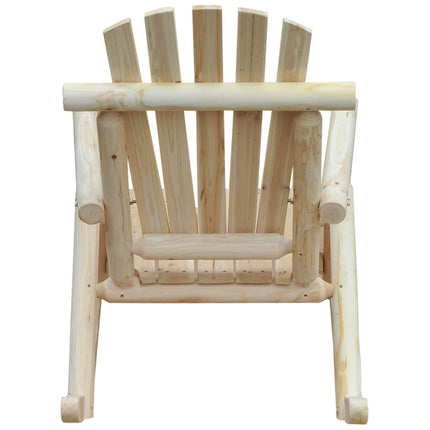 2 Piece Adirondack Chair Cedar Wood Ergonomic Rocking Chair Porch Rocker Garden