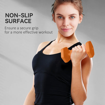 2 x 1kg, 2 x 1.5kg and 2 x 2kg Hexagonal Dumbbells Weights Set with Non-Slip Gri
