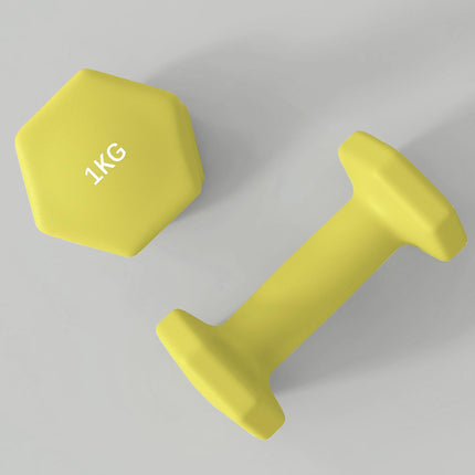 2 x 1kg, 2 x 1.5kg and 2 x 2kg Hexagonal Dumbbells Weights Set with Non-Slip Gri