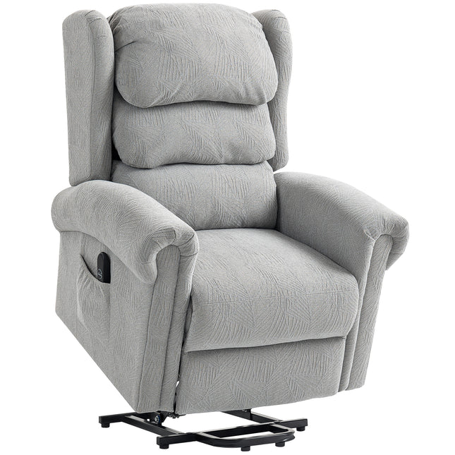 Velvet-Feel 150° Electric Riser Recliner Chair - Grey