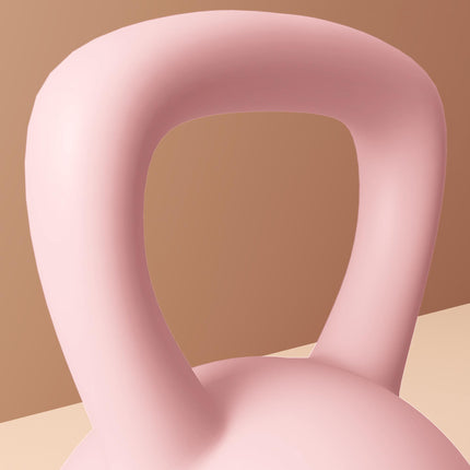 SPORTNOW 6KG Soft Kettlebell, Kettlebell with Non-Slip Handle for Home Gym, Weight Lifting, Strength Training, Pink/Grey