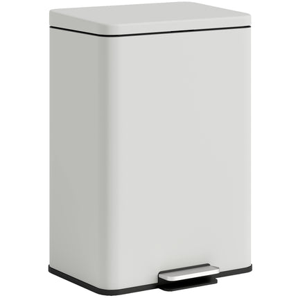 20L Kitchen Bin with Soft-Close Lid and Stay-Open Function, Pedal Bin with Removable Inner Bucket for Kitchen, Office, Home, Cream