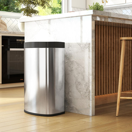 55L Sensor Bin with Soft-Close Lid, Automatic Touchless Motion Sensor Kitchen Bi