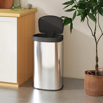 55L Sensor Bin with Soft-Close Lid, Automatic Touchless Motion Sensor Kitchen Bi