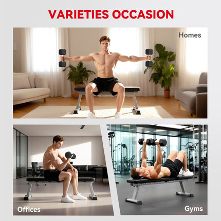 2x20KG Rubber Hex Dumbbell Portable Hand Weights Dumbbell Home Gym