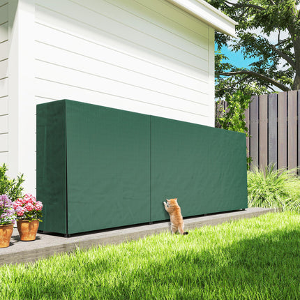 Firewood Rack with Waterproof Cover, Heavy Duty Metal Log Store Indoors, Log Sto