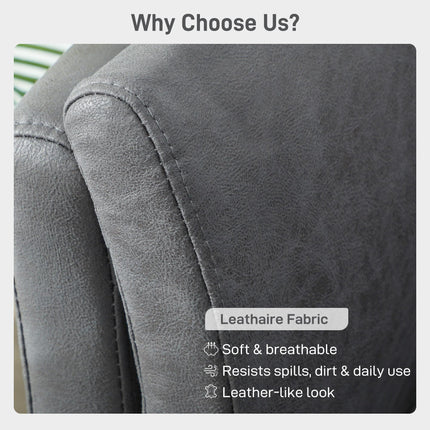Two-Seater Leathaire Sofa - Grey