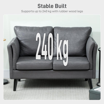 Two-Seater Leathaire Sofa - Grey
