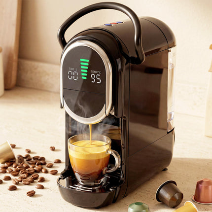 Pod Coffee Machine for Nespresso, Dolce Gusto Capsule & Ground Coffee, Small Sem
