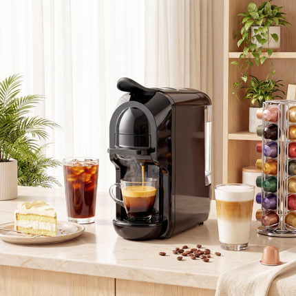Pod Coffee Machine for Nespresso, Dolce Gusto Capsule & Ground Coffee, Small Sem