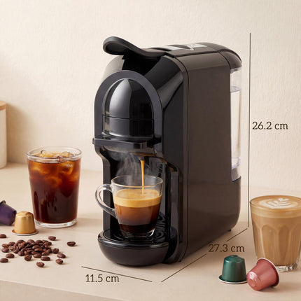 Pod Coffee Machine for Nespresso, Dolce Gusto Capsule & Ground Coffee, Small Sem