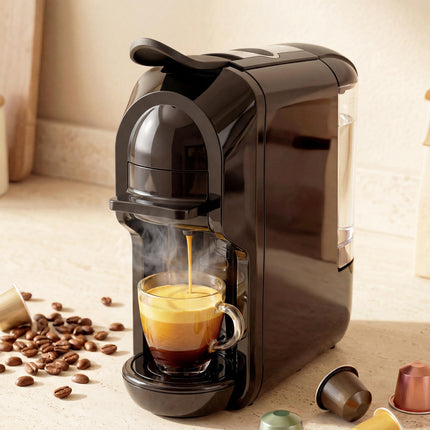 Pod Coffee Machine for Nespresso, Dolce Gusto Capsule & Ground Coffee, Small Sem