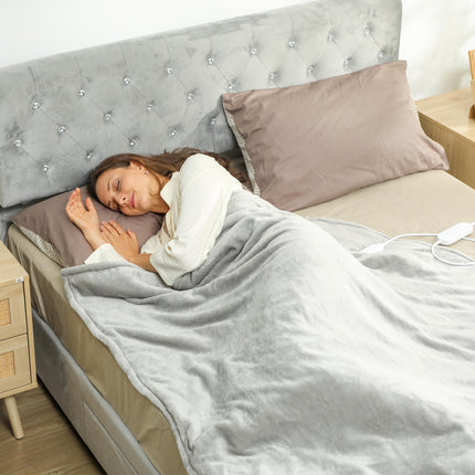 Heated Blanket 180 x 130cm, Electric Throw Blanket with 10 Heat Levels and 10H T
