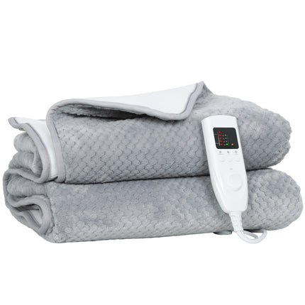 Heated Electric Blanket, Warm Throw Blanket with 5 Heating Levels, 10 Hour Auto-
