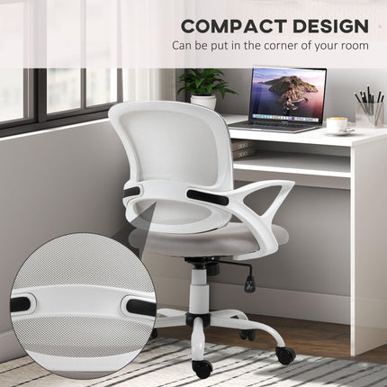 Home Office Chair and Computer Desk Set, Mesh Chair with Swivel Wheels, Study De