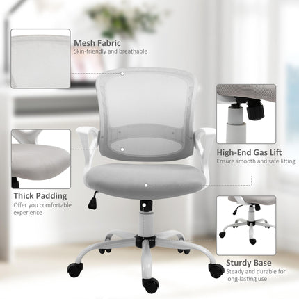 Home Office Chair and Computer Desk Set, Mesh Chair with Swivel Wheels, Study De
