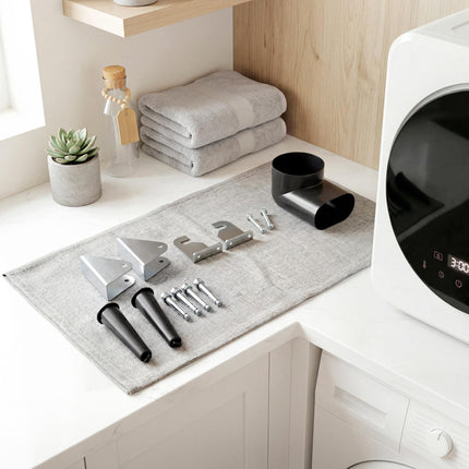 4 kg Vented Tumble Dryer, 800W Compact Freestanding Front Tumble Dryer with Stainless Steel Tub and Customisable Timer, Wall-Mounted Portable Small Clothes Drying Machine, White