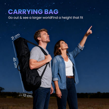 Astronomy Telescope for Adults and Beginners with 70 mm Aperture, Carry Bag, White