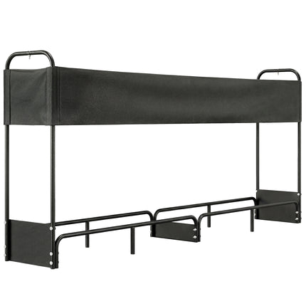 8.5ft Firewood Rack, Heavy Duty Log Storage Holder with Waterproof 600D Oxford L