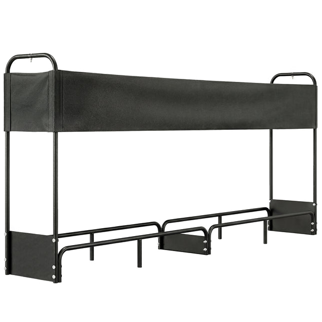 8.5ft Firewood Rack, Heavy Duty Log Storage Holder with Waterproof 600D Oxford L