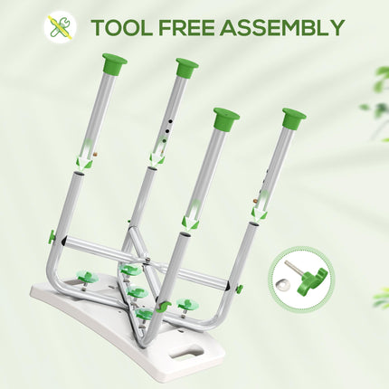 44-51.5cm Aluminium Frame Shower/Bath Stool - Green