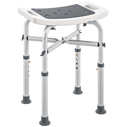 44-51.5cm Aluminium Frame Shower/Bath Stool - Grey