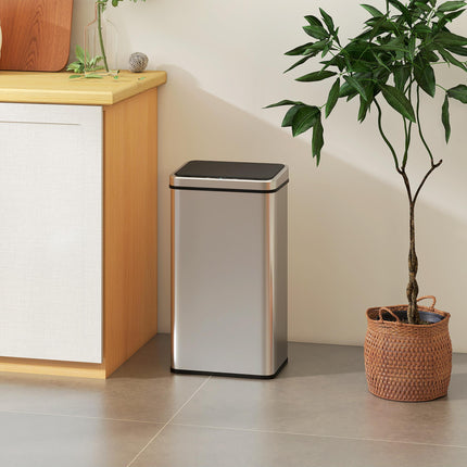 50L Sensor Bin with Quiet Soft-Close Lid, Automatic Touchless Motion Sensor Kitc