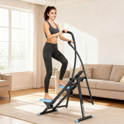 Stair Stepper for Home Gym Exercise, Vertical Climber Machine with LCD Monitor & Adjustable Pedals for Workout