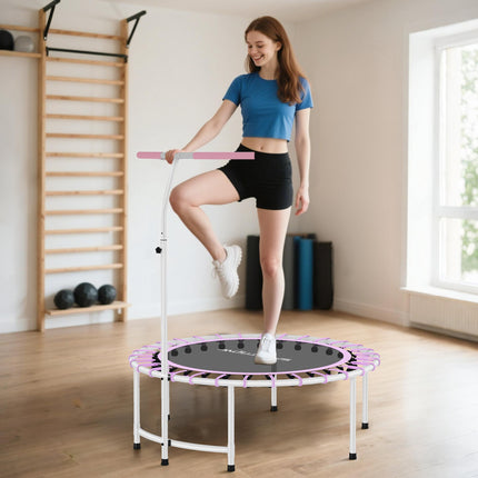 40" Fitness Trampoline, Mini Rebounder Trampoline for Adults with 5-Level Adjust