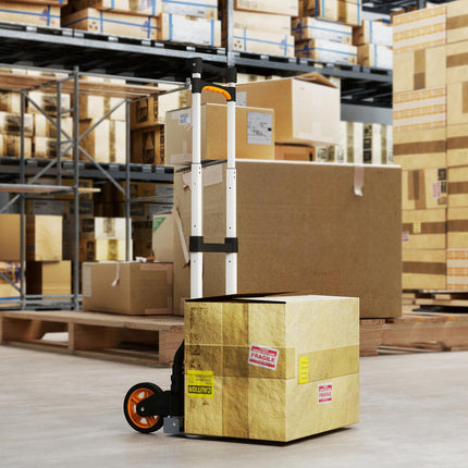 Folding Sack Truck, 70kg Lightweight Hand Truck with Wheels, Foldable Trolley Ca