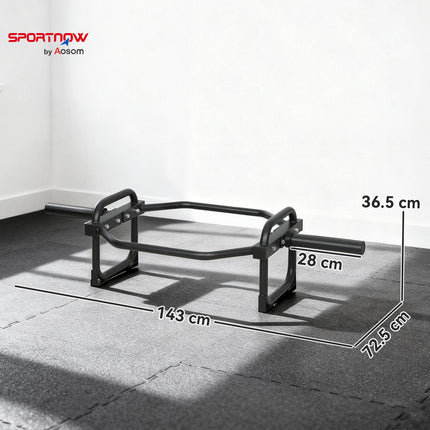 Olympic Trap Bar, 2" Hex Barbell Bar with 300kg Capacity for Deadlifts, Shrugs,
