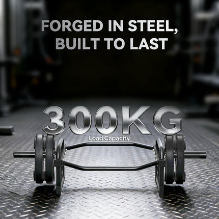 Olympic Trap Bar, 2" Hex Barbell Bar with 300kg Capacity for Deadlifts, Shrugs,