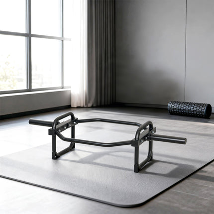 Olympic Trap Bar, 2" Hex Barbell Bar with 300kg Capacity for Deadlifts, Shrugs,