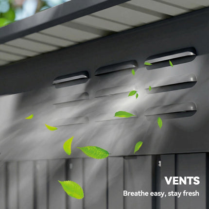 5 x 3.5ft Metal Garden Storage Shed with Effortless Assembly and 2 Pairs of Gloves, Waterproof Outdoor Shed, Light Grey