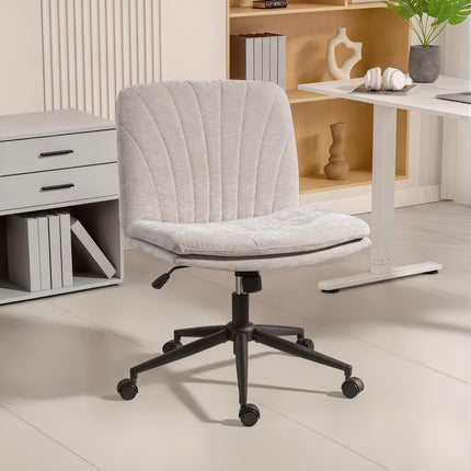 Criss Cross Chair with Wheels, No Arms - Beige